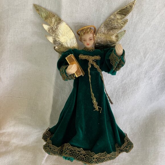 German Koestel Wax Face and Hands Angel Tree Topper - Picture 1 of 13